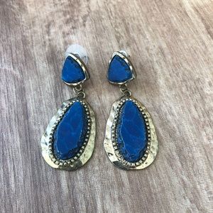 Lapis Lazuli Gold Earrings